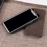 Wholesale iPhone X (Ten) Wool Style Armor Hybrid Case (Black)